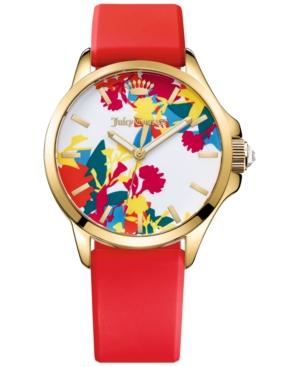 Juicy Couture Women's Jetsetter Hot Pink Silicone Strap Watch 38mm 1901388