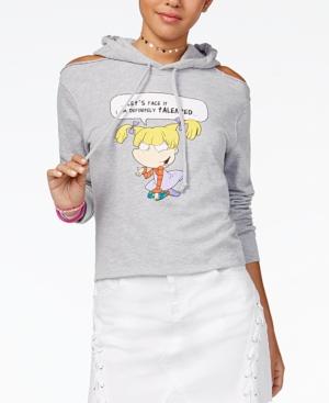 Nickelodeon X Love Juniors' Rugrats Cold-shoulder Graphic Hoodie