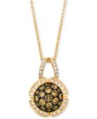 Le Vian Chocolatier Diamond Cluster 18 Pendant Necklace (7/8 Ct. T.w.) In 14k Gold