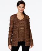 Alfani Prima Lurex Crochet Cardigan Sweater, Only At Macy's