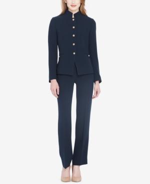 Tahari Asl Five-button Stand-collar Pantsuit