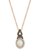 Le Vian Chocolatier Neopolitan Opal (5/8 Ct. T.w.) & Diamond (1/3 Ct. T.w.) 18 Pendant Necklace In 14k Rose Gold