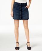 M1858 Rhys Button-front Denim Skirt