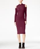 Material Girl Juniors' Solid Cold-shoulder Bodycon Midi Dress, Only At Macy's