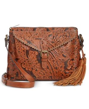 Patricia Nash Burnished Tooled Lace Avellino Crossbody