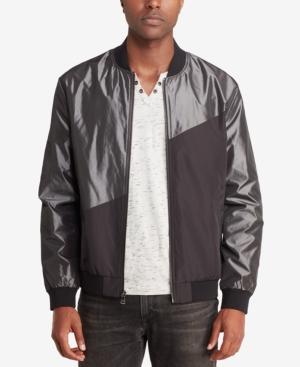 Sean John Men's Lightweight Asymmetrical Bomber Jacket