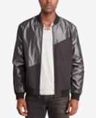 Sean John Men's Lightweight Asymmetrical Bomber Jacket