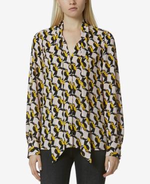 Avec Les Filles Tie-neck Bow Blouse