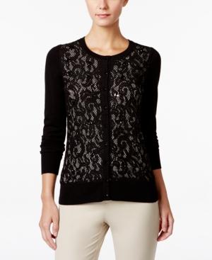 Charter Club Sequined Lace Cardigan, Only At Macy's