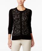 Charter Club Sequined Lace Cardigan, Only At Macy's