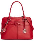 Giani Bernini Covered Ring Nappa Leather Dome Satchel, Only At Macy's