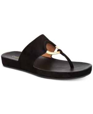 Calvin Klein Women's Mali Slide-on Thong Sandals Women's Shoes