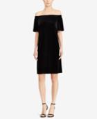 American Living Off-the-shoulder Velvet Dress