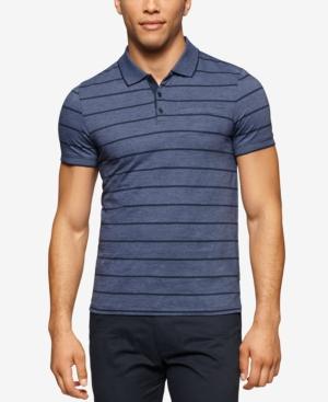 Calvin Klein Men's Fairway Striped Liquid-cotton Polo