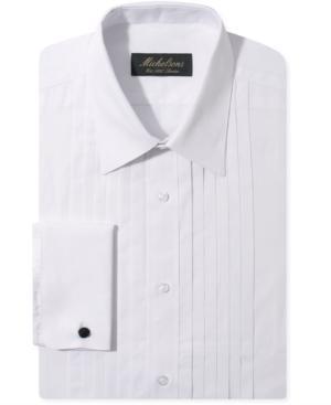 Michelsons Of London Slim-fit Pleated Point French Cuff Tuxedo Shirt