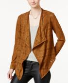 American Rag Laser-cut Faux-suede Waterfall Jacket, Only At Macy's