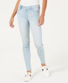 Celebrity Pink Juniors' Ripped Light Wash Skinny Jeans