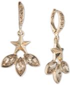Givenchy Gold-tone Star & Crystal Drop Earrings