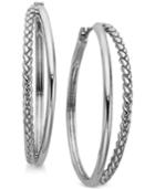 Nambe Braid Hoop Earrings In Sterling Silver