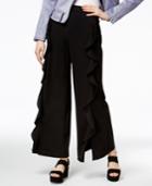 Bar Iii Ruffled Wide-leg Pants, Created For Macy's