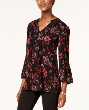 Jpr Velvet-trim Peasant Top