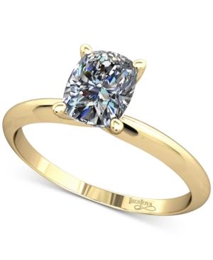 Knife Edged Solitaire Mount Setting In 14k Gold