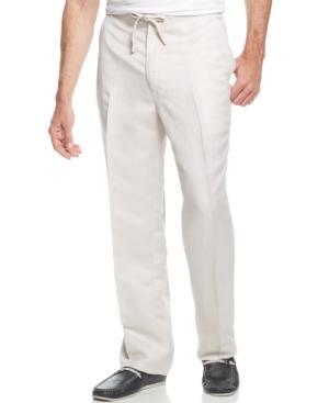 Cubavera Herringbone Linen-blend Drawstring Pants