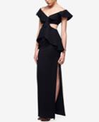 Fame And Partners Ruffled Cut-out V-neck Dress