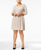 Jessica Howard Plus Size Cable-knit Sweater Dress