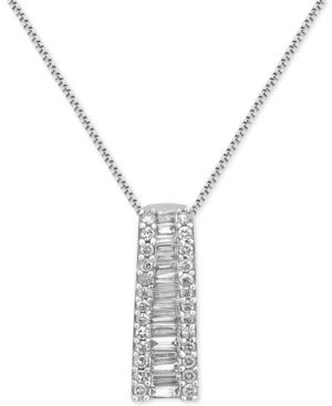 Diamond Ladder Pendant Necklace (1/2 Ct. T.w.) In 14k White Gold