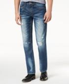 Buffalo David Bitton Men's Six Straight-fit Destroyed Jeans