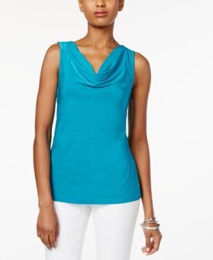 Tahari Asl Sleeveless Cowl-neck Top