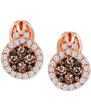 Le Vian Chocolatier Diamond Circle Earrings (1-3/8 Ct. T.w.) In 14k Rose Gold