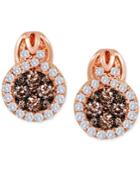 Le Vian Chocolatier Diamond Circle Earrings (1-3/8 Ct. T.w.) In 14k Rose Gold