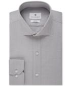 Ryan Seacrest Distinction Slim-fit Non-iron Shadow Grey Check Dress Shirt