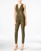 Guess Maxine Ripped Zip-up Denim Jumpsuit