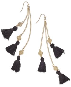 Thalia Sodi Gold-tone Triple Tassel Drop Earrings, Only At Macy's
