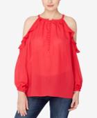 Catherine Catherine Malandrino Ruffled Cold-shoulder Top