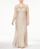 Xscape Plus Size Lace A-line Gown