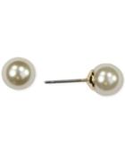 Anne Klein Gold-tone Faux Pearl (8mm) Stud Earrings