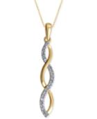Diamond Infinity Pendant Necklace (1/4 Ct. T.w.) In 14k Gold-plated Sterling Silver