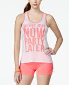 Material Girl Active Juniors' Work Out Graphic Tank Top, Only At Macy's