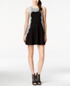 Bar Iii Lace-trim A-line Dress, Only At Macy's