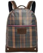 Tommy Hilfiger Men's Coated Woven Plaid Backpack