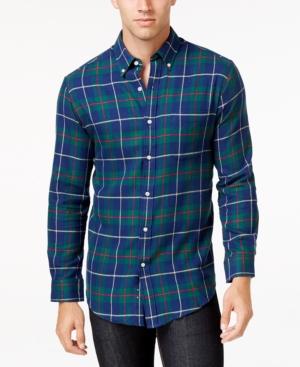 John Ashford Men's Long-sleeve Tartan Flannel Shirt, Only At Macy's