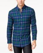 John Ashford Men's Long-sleeve Tartan Flannel Shirt, Only At Macy's