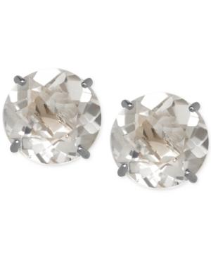 White Topaz (2-1/10 Ct. T.w.) Stud Earrings In 14k White Gold