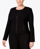 Calvin Klein Plus Size, Fit Solutions, Zip-front Jacket