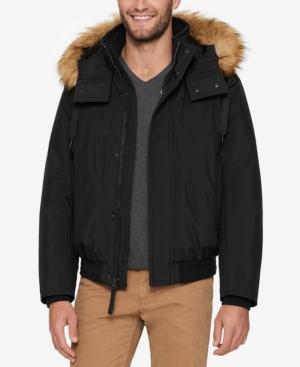 Marc New York Men's Bomber Jacket With Fleece Inset And Faux-fur Hood
