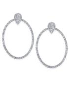 Thalia Sodi Silver-tone Pave Doorknocker Drop Earrings, Only At Macy's